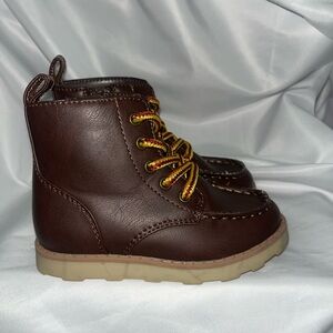 Cat and Jack Brown Leather Kids Boots 7c